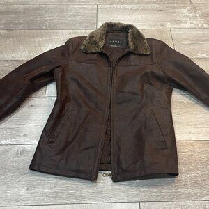 Women’s Cruze Leather Brown Jacket L